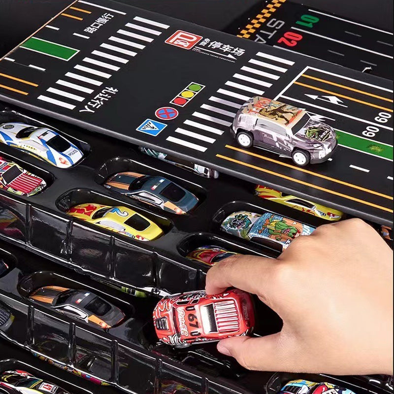 🎅Christmas promotion 50% OFF🎁48 Mini Pull-Back Cars with Built-In Garage Set-2
