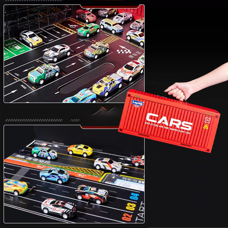 🎅Christmas promotion 50% OFF🎁48 Mini Pull-Back Cars with Built-In Garage Set-3