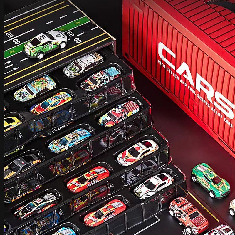 🎅Christmas promotion 50% OFF🎁48 Mini Pull-Back Cars with Built-In Garage Set-7