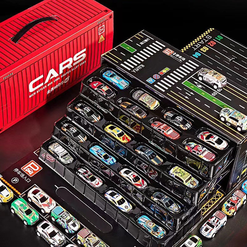 🎅Christmas promotion 50% OFF🎁48 Mini Pull-Back Cars with Built-In Garage Set-8