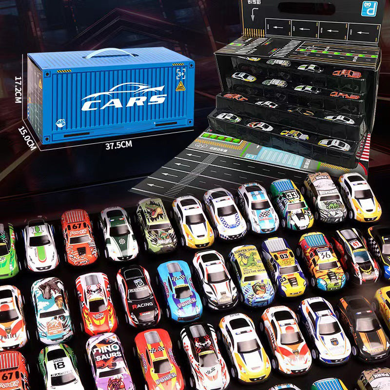 🎅Christmas promotion 50% OFF🎁48 Mini Pull-Back Cars with Built-In Garage Set-9