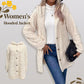 ❄️ Quilted Winter Style 🧸 Women's Diamond-Pattern Hooded Warm Jacket with Side-Hem Buttons