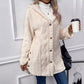 ❄️ Quilted Winter Style 🧸 Women's Diamond-Pattern Hooded Warm Jacket with Side-Hem Buttons