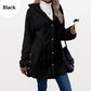 ❄️ Quilted Winter Style 🧸 Women's Diamond-Pattern Hooded Warm Jacket with Side-Hem Buttons