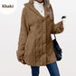 ❄️ Quilted Winter Style 🧸 Women's Diamond-Pattern Hooded Warm Jacket with Side-Hem Buttons