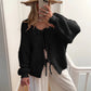 🍂Autumn Hot Sale ！💖Women's Long Sleeve Tie Front Knit Sweater
