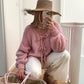 🍂Autumn Hot Sale ！💖Women's Long Sleeve Tie Front Knit Sweater
