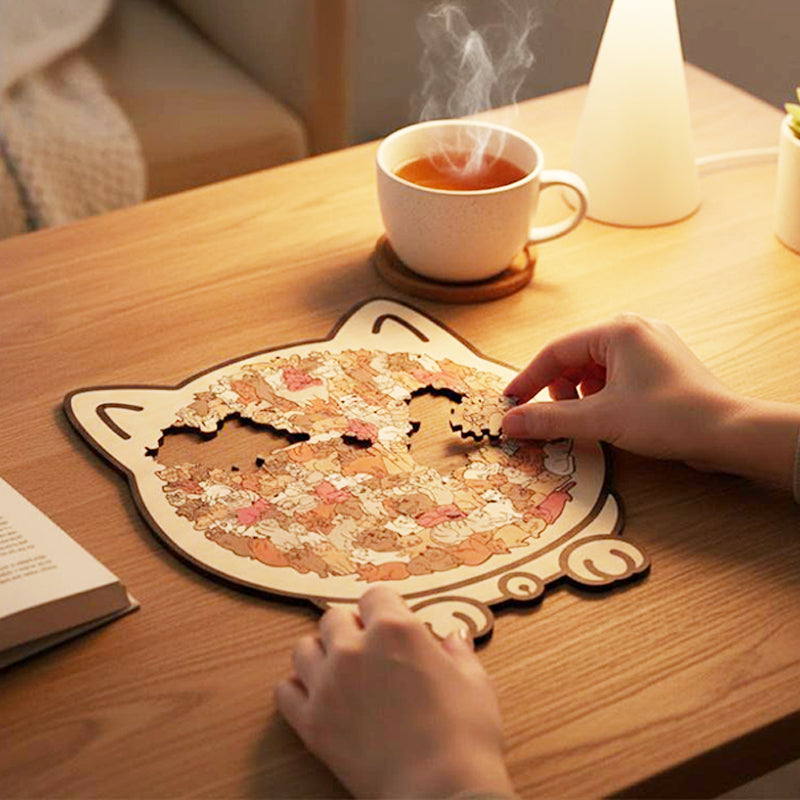 🎊Christmas sale - 50% Off🎊Adorable Cat-Shaped Wooden Jigsaw Puzzle-8