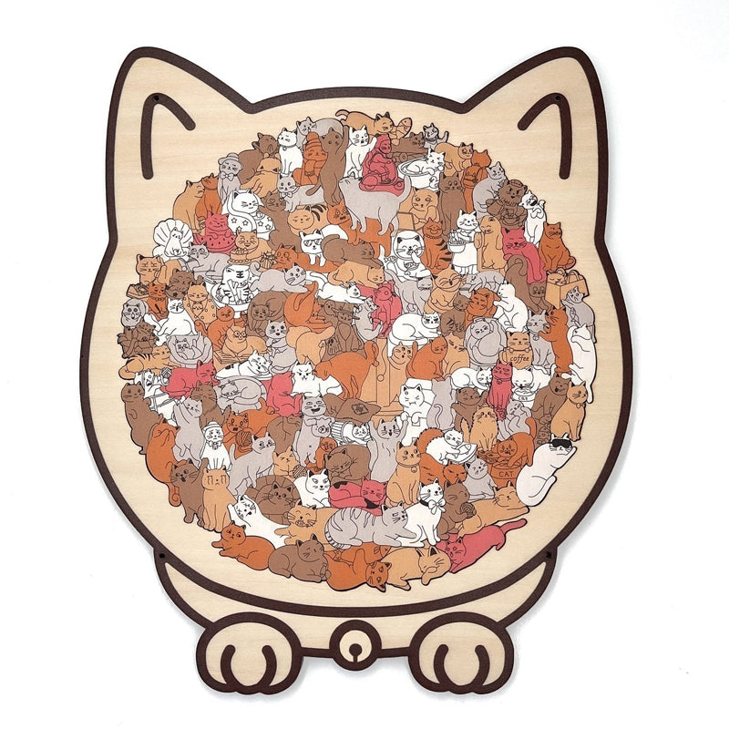 🎊Christmas sale - 50% Off🎊Adorable Cat-Shaped Wooden Jigsaw Puzzle-9