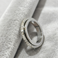 Titanium Steel Rotatable Spinner Ring with Zirconia-1