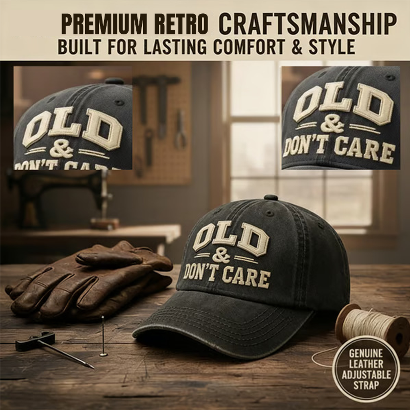 🖤2026 New Year · 30% OFF🖤Vintage Distressed “OLD & DON’T CARE” Cap-8