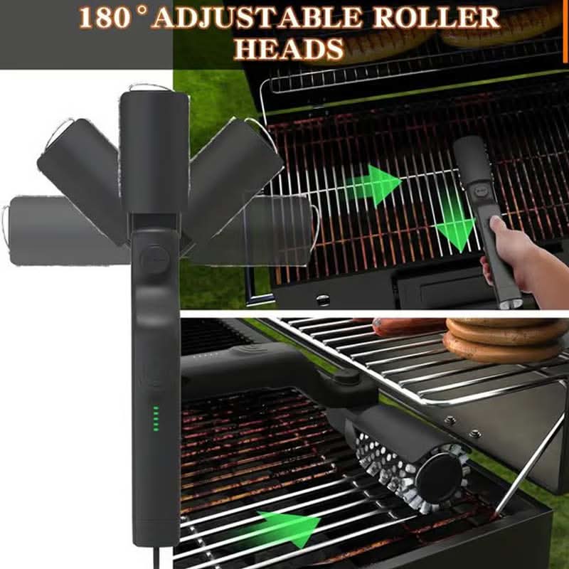 🍖✨ Cordless Electric BBQ Brush – 2600mAh rechargeable, long handle & deep cleaning. No more sore wrists. Perfect for garden parties.-1