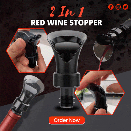 🍷 2-in-1 Wine Stopper – Seal & Pour With Ease✨