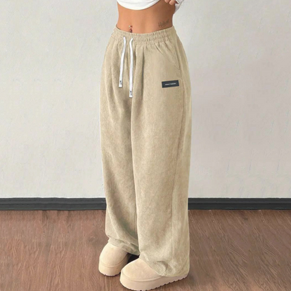 ✨ Women's Corduroy Wide-Leg Pants with Drawstring