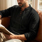 🧥Men's Casual Lace-Up Shirt – Smart in seconds! No-tie modern collar, soft breathable cotton. Effortless style for coffee dates or Sunday roasts. ☕👴-2