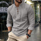 🧥Men's Casual Lace-Up Shirt – Smart in seconds! No-tie modern collar, soft breathable cotton. Effortless style for coffee dates or Sunday roasts. ☕👴-13