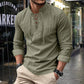 🧥Men's Casual Lace-Up Shirt – Smart in seconds! No-tie modern collar, soft breathable cotton. Effortless style for coffee dates or Sunday roasts. ☕👴-14