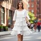 🎁Women's Elegant Layered Ruffle Sleeve Dress – Effortless Style for Every Occasion💃-12