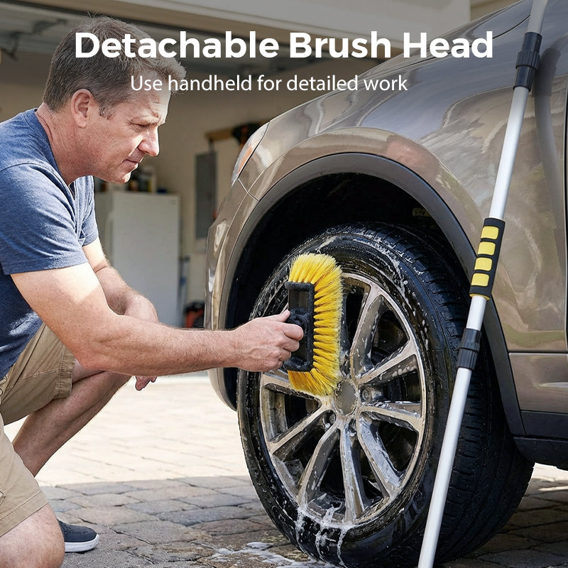 🚗 Clan Your Car Without Bending 60" Extendable Brush Reach Every Spot Fast No Scratches🧼💦-7
