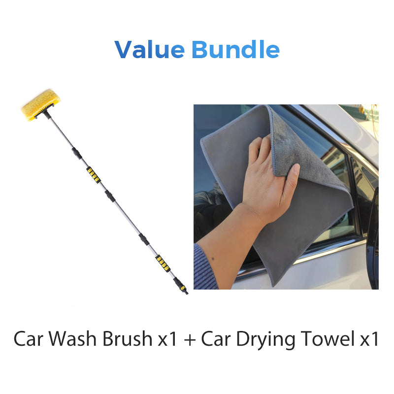 🚗 Clan Your Car Without Bending 60" Extendable Brush Reach Every Spot Fast No Scratches🧼💦-10