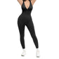 💞50K+ SOLD!🌸High-Stretch V-Neck Jumpsuit – All-day ease for fitness & beyond. Breathable, flexible & effortlessly chic. Your go-to for movement. 🧘‍♀️💫-9