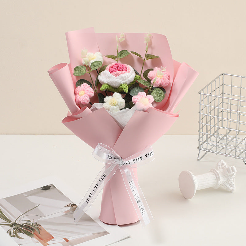 💐Mother's Day Special Sale 50% OFF!💕Handmade Delicate Crochet Flower Bouquet-2