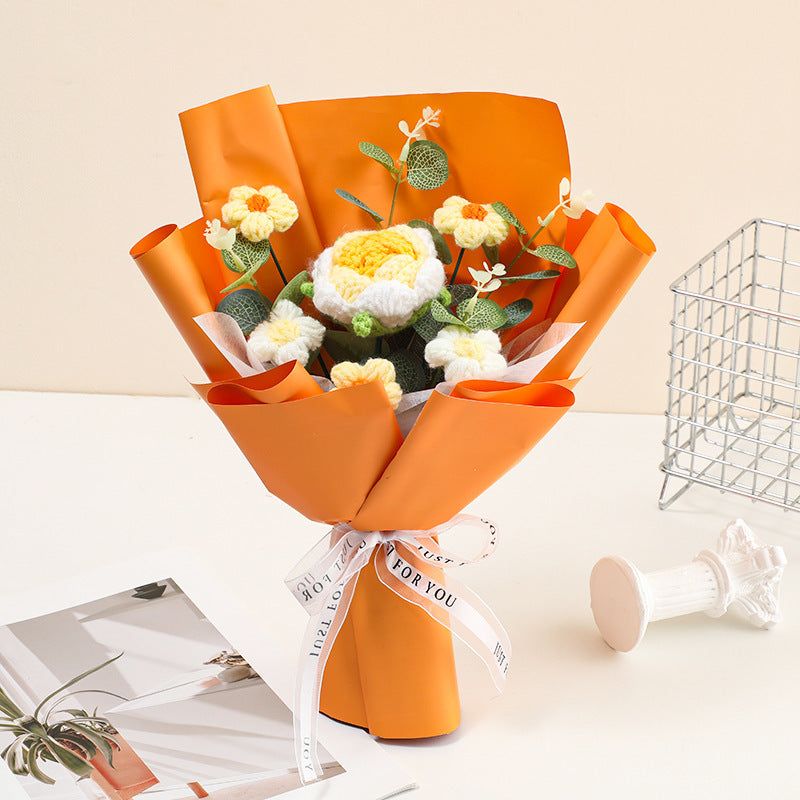 💐Mother's Day Special Sale 50% OFF!💕Handmade Delicate Crochet Flower Bouquet-3