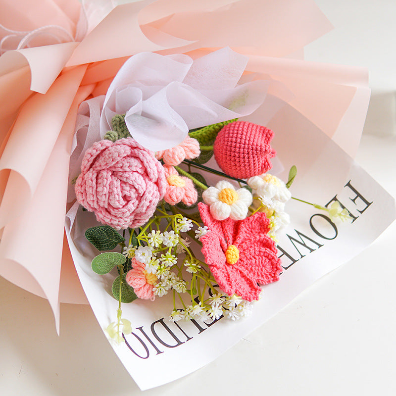💐Mother's Day Special Sale 50% OFF!💕Handmade Delicate Crochet Flower Bouquet-9
