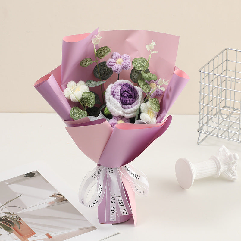 💐Mother's Day Special Sale 50% OFF!💕Handmade Delicate Crochet Flower Bouquet-14