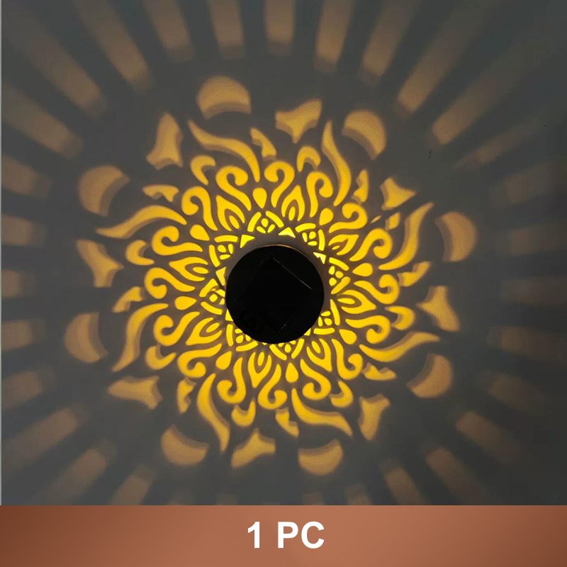 ☀️ Solar Mandala Light for Garden & Patio – 2-in-1 Floor Lamp & Wall Light – Ornamental Light Decoration with Vintage Effect – Rustproof & Durable-1
