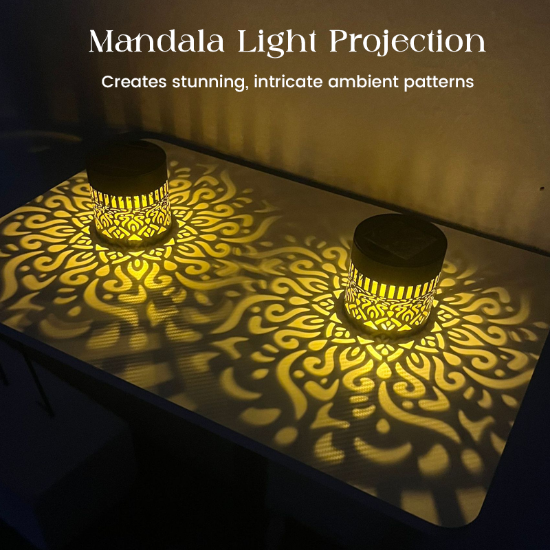☀️ Solar Mandala Light for Garden & Patio – 2-in-1 Floor Lamp & Wall Light – Ornamental Light Decoration with Vintage Effect – Rustproof & Durable-2