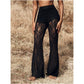 Elegant Lace Flare Pants with High-Waisted Design-4