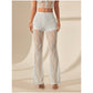 Elegant Lace Flare Pants with High-Waisted Design-5
