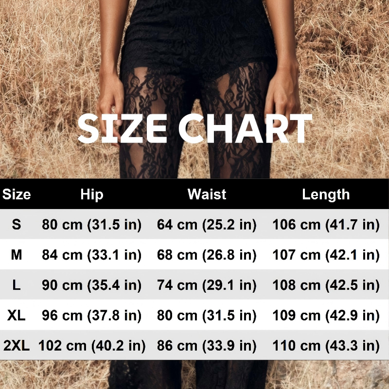 Elegant Lace Flare Pants with High-Waisted Design-6