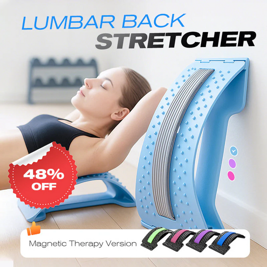 🔥 Limited-Time Offer🧘‍♂️Magnetic Lumbar Stretcher – Acupressure Massage, Portable Design & Relieves Back Pain ✨