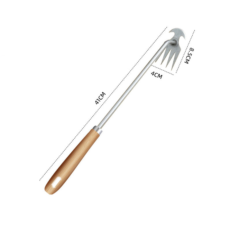Multifunctional Garden Weeding Forks with Wooden Handle-8