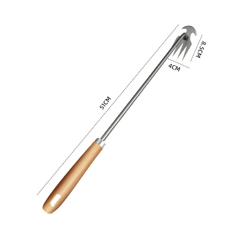 Multifunctional Garden Weeding Forks with Wooden Handle-7