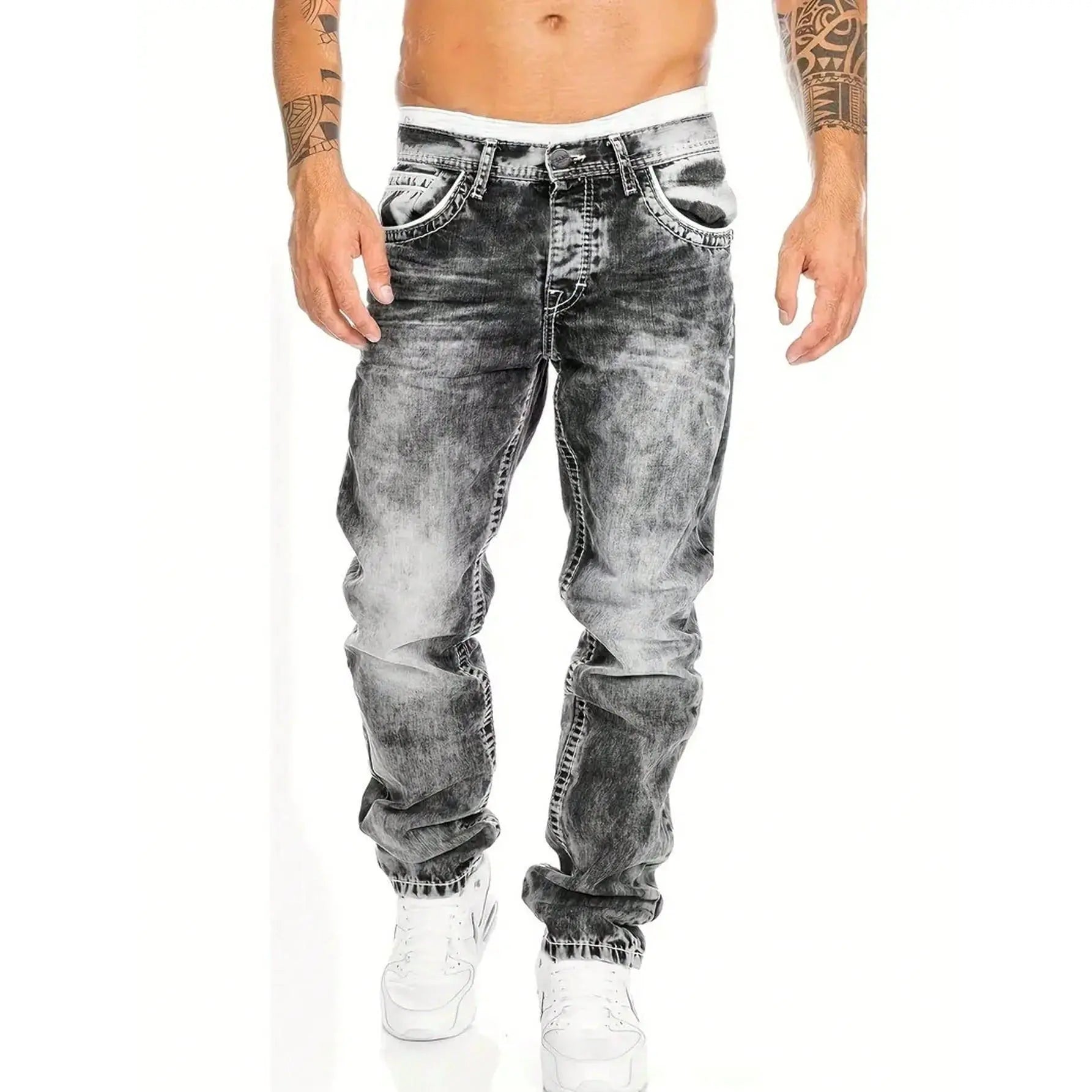 🔥👖 Men's Fashion Creative Stretch Denim Jeans