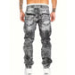🔥👖 Men's Fashion Creative Stretch Denim Jeans-1