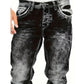 🔥👖 Men's Fashion Creative Stretch Denim Jeans-7