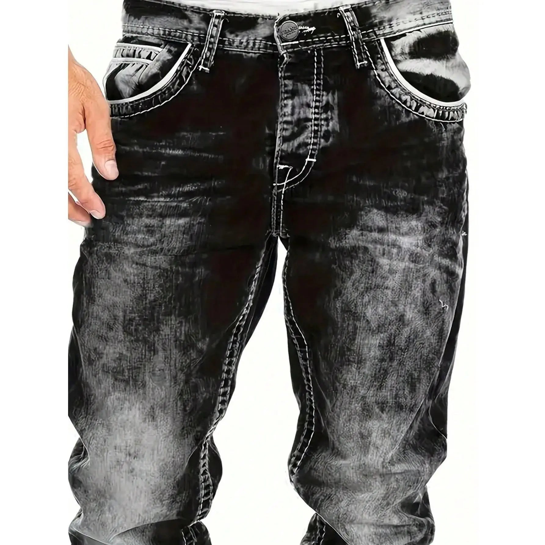 🔥👖 Men's Fashion Creative Stretch Denim Jeans-7
