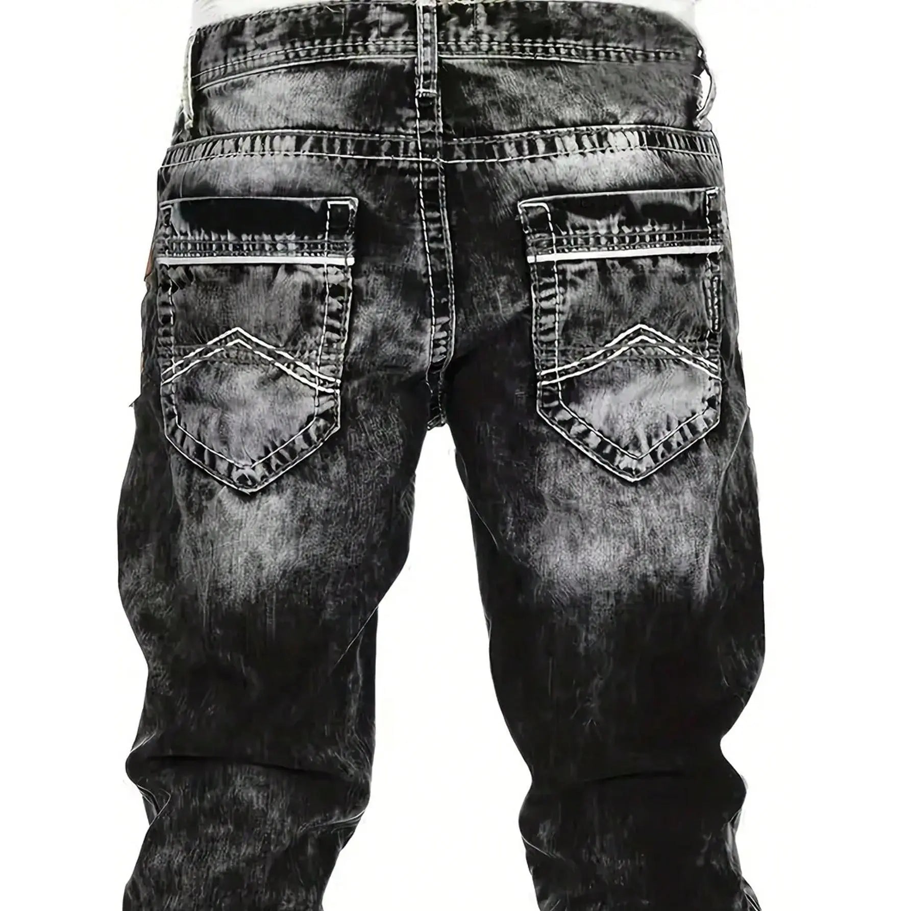 🔥👖 Men's Fashion Creative Stretch Denim Jeans-8