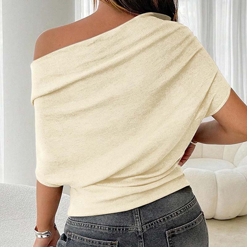 ⏳Limited-time 50% off⏰Women's Asymmetrical Off-Shoulder Batwing Sleeve Top👚-6