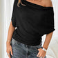 ⏳Limited-time 50% off⏰Women's Asymmetrical Off-Shoulder Batwing Sleeve Top👚-11