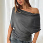 ⏳Limited-time 50% off⏰Women's Asymmetrical Off-Shoulder Batwing Sleeve Top👚-12