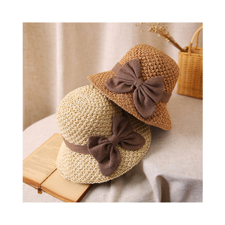 🎀 Hot Sale 50% OFF👒 | Straw Hat with Retro Bow – Foldable & Breathable for Summer-10