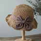 🎀 Hot Sale 50% OFF👒 | Straw Hat with Retro Bow – Foldable & Breathable for Summer-8