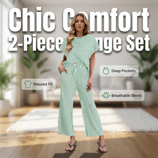 🍂 2026 Fall New Arrival Women’s Striped 2-Piece Lounge Set