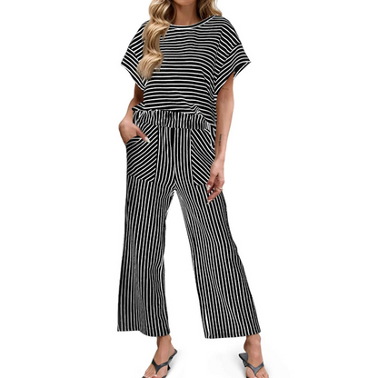 🍂 2026 Fall New Arrival Women’s Striped 2-Piece Lounge Set