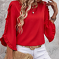 🍂 Women's Ruffle Trim Flowy Sleeve Blouse